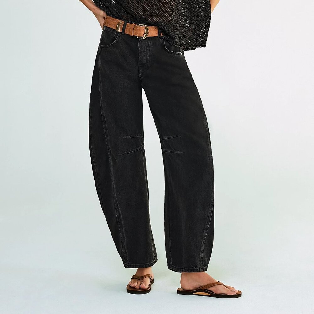 Free People Good Luck Barrel Jeans - Picture 3 of 8